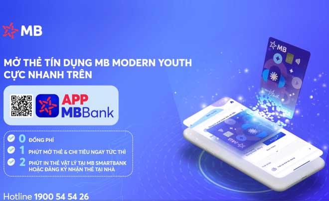 Các bước mở thẻ tín dụng online trên app MB Bank