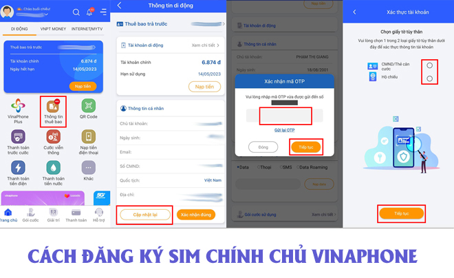 Hướng dẫn cách đăng ký SIM chính chủ VinaPhone