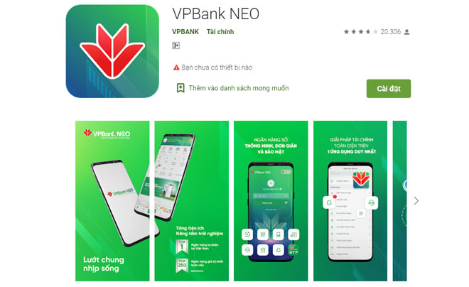 Hướng dẫn mở tài khoản VPBank online trên ứng dụng VPBank NEO