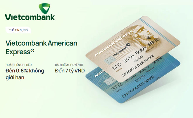 Thẻ Vietcombank American Express - hoàn tiền không giới hạn