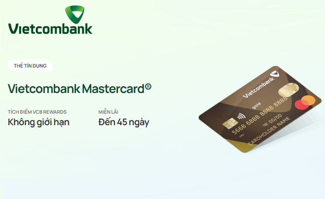 Thẻ Vietcombank Mastercard - tích điểm không giới hạn