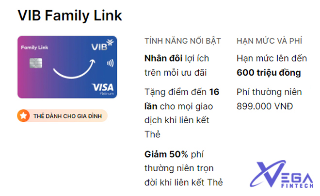 VIB Family Link - Thẻ dành cho gia đình