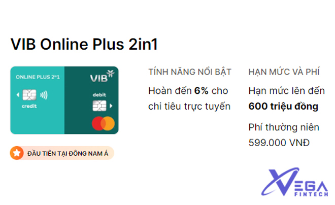 VIB Online Plus 2in1 - Hoàn tiền mua sắm online